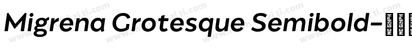 Migrena Grotesque Semibold字体转换